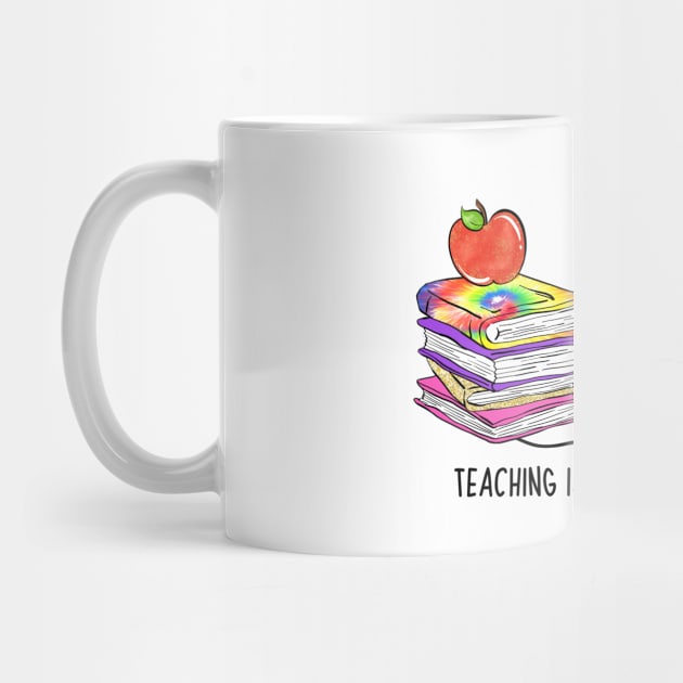 Teacher Books and Coffee Cup Heartfelt Teaching Motivation by ThatVibe